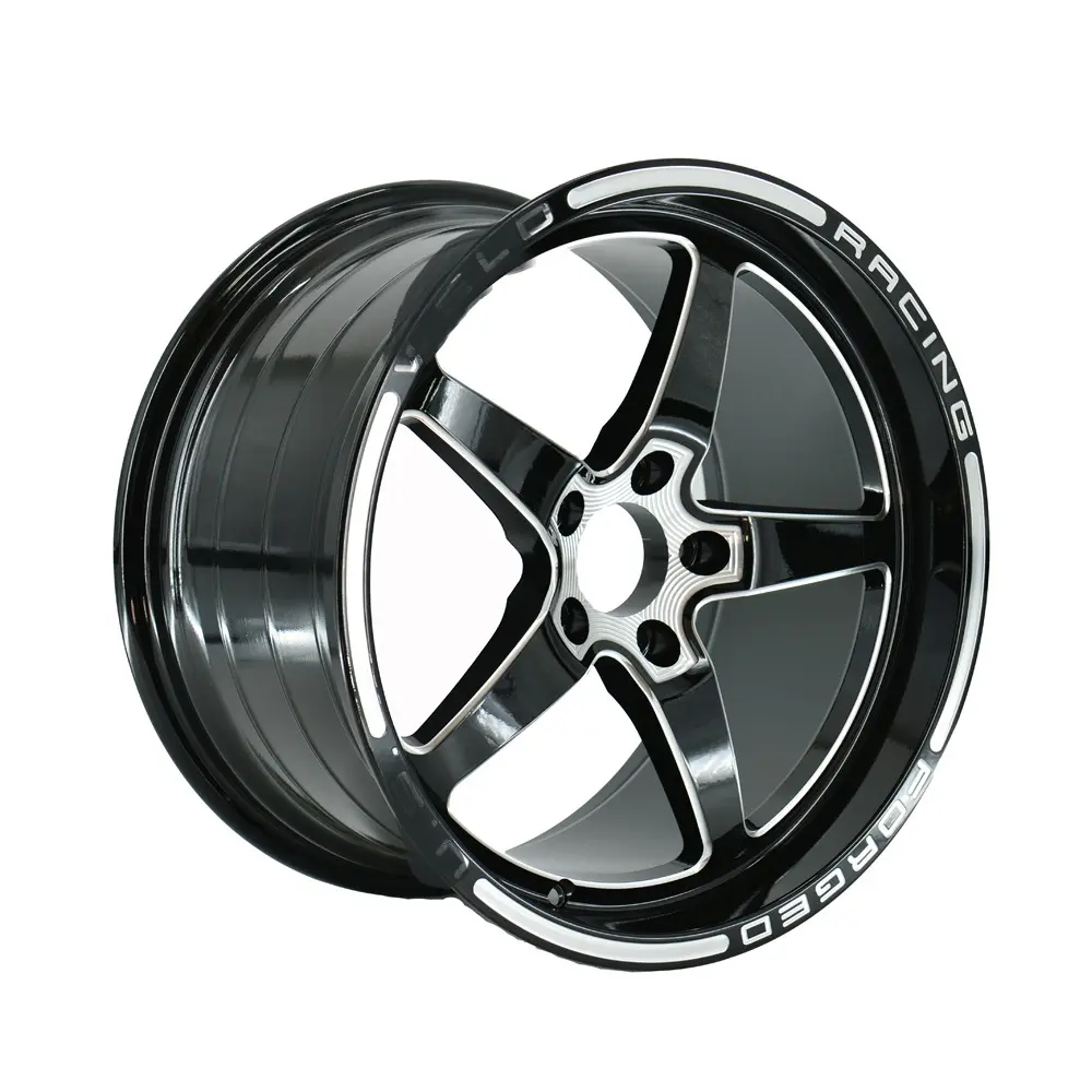 675F Cool Concave Rims Hyper Black Milling Words Offroad 5X114 Wheels For Ford Mustang