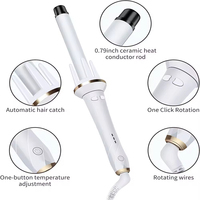 Nouveauté - Fer à boucler automatique rotatif portable - Outils pour boucler les cheveux - Fer à friser électrique avec écran LCD