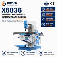 Fraiseuse horizontale universelle X6036, alimentation automatique 3 axes, table de travail 1500 mm, usinage de métaux lourds