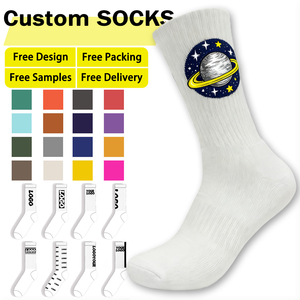Designer Crew <strong>Socks</strong> for Women - <strong>Custom</strong> Logo Cotton <strong>Socks</strong> with Low MOQ, High Quality &amp; Fashionable Patterns - Product Image 1