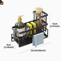 Égouttoir à vaisselle sur évier en acier inoxydable, multifonctionnel, gain de place, design moderne, accessoires pour ustensiles