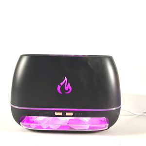 Humidificador de habitación de aromaterapia ultrasónico alimentado por USB, luz de llama, difusor de piedra de sal LED, <span class=keywords><strong>atomizador</strong></span> DE APLICACIÓN DE Hotel y <span class=keywords><strong>coche</strong></span> sin agua - Product Image 4