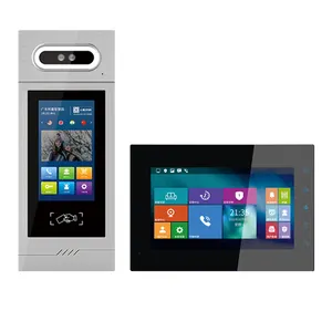Apartment set access control wired intercom video telephone system 1080P 7-inch touch screen visual doorbell intercom