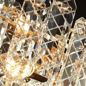 Lustre rond moderne de luxe en cristal K9 avec suspension circulaire à hauteur réglable pour salon couleur gris fumée - Product Image 3