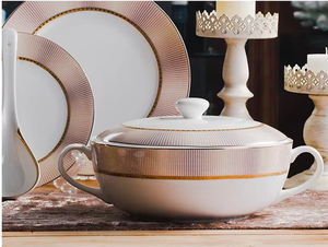 Vaisselle en céramique, bols en porcelaine de haute qualité de style occidental 58 Skull, assiettes, ensembles de bols, porcelaine cadeau - Product Image 5