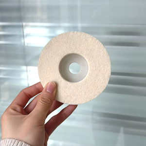 Disque de polissage en feutre de laine de 5 pouces (125 mm) pour acier inoxydable, métal, <span class=keywords><strong>bois</strong></span> et meubles - Product Image 1
