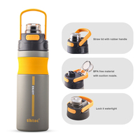 Nouvelle conception, bouteille d'eau isotherme en acier inoxydable à double paroi de 580 ml, pour les voyages, les sports de plein air