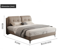 Ensemble de chambre à coucher King Size minimaliste et moderne Lit de luxe en métal Offre Spéciale avec villa de Chine Mobilier de maison Article de vente populaire