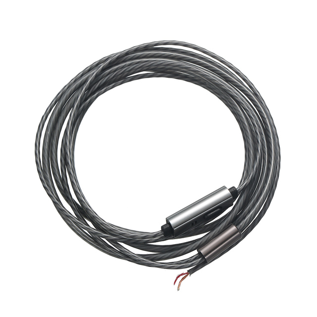 DIY Earphone Cable with Mic Wire Replacement Type-C Male Jack to Bare End Headphone Cable Semi-finished for Cable Repair