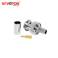 50Ohm BNC Male Plug Crimp for RG58 LMR200 RG223 RG142 RG400 LMR195 LMR240 H155 RG59 LMR300 RG6 5D-FB RF Coax Coaxial Connectors