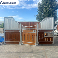Abuild AB04 Écurie pour chevaux en acier et aluminium avec porte à charnières, design mobile temporaire 3x2.2m