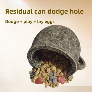 Rusty Jar - Jarrón de cerámica para paisajismo, casa escondite para peces, jarrón de cerámica para acuario, cueva para peces y camarones, nido para camarones, de fábrica - Product Image 3