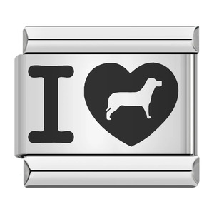 I <b>Love</b> You Heart Charm Stainless Steel Modular <b>Bracelet</b> Gift Unisex Jewelry - Product Image 3