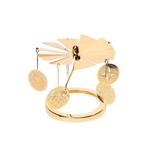 Chandelier rotatif en métal Carrousel de Noël <span class=keywords><strong>Bougeoir</strong></span> en or avec <span class=keywords><strong>plusieurs</strong></span> motifs pour l'option - Product Image 2