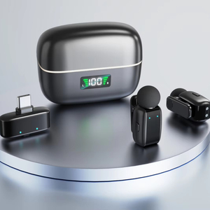 <b>Wireless</b> Lavalier Microphone with Smart Noise Reduction Digital Display <b>Charging</b> <b>Case</b> Ideal for Live Streaming Short Videos - Product Image 5