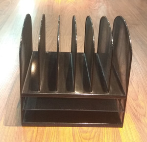 Bền màu đen kim loại sắt dây lưới 2-khay 6-sorter văn phòng bàn tổ chức tập tin tài liệu chủ Máy tính để bàn lưu trữ giá - Product Image 6