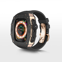Bracelet de remplacement personnalisé pour Apple Watch Ultra 3, boîtier en fibre de carbone, bracelet en caoutchouc fluoré 49 mm pour Apple Watch Mod