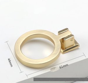 Kabinet sepatu mewah ringan Nordic disikat, pintu lemari kabinet dapur seperti tembaga, pintu kabinet laci, pegangan kecil bulat - Product Image 2