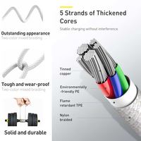 Cable USB Tipo-C de Nailon Trenzado de Alta Calidad de 1m-2m, 66W 6A, Carga Rápida, Transferencia de Datos Multifunción, 12 Meses de Garantía