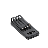 Banque d'alimentation portable ultra-mince 10000 mAh avec charge ultra-rapide 22,5 W, câble intégré, lampe de poche et écran – Vente directe usine