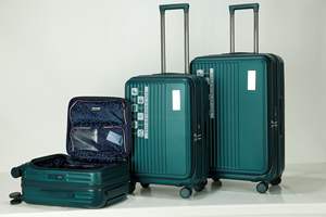 Valise de luxe de qualité supérieure, nouvelle valise en polycarbonate thermoformé avec poche avant pour les voyages, roues et poignée assorties - Product Image 6
