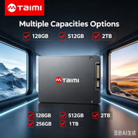 Taimi Elite Performance 2.5 Inch SATA 3 SSD 256GB Internal Solid State Disk untuk Komputasi Laptop Desktop PC yang Membutuhkan Data Berat