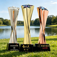 Trophée personnalisé en métal et résine en forme d'étoile pour la reconnaissance des réalisations d'entreprise, coupe de reconnaissance pour les employés et les concours