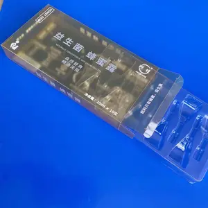 kundenspezifischer druck faltbare durchsichtige geschenkbox verpackung aus pvc kunststoff mit blistertray