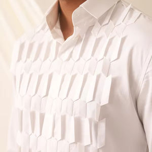 เสื้อเชิ้ตผ้าคอตตอนเนื้อ100% สำหรับฤดูร้อนสไตล์ลำลองมีบริการ OEM ระบายอากาศได้ดี - Product Image 1