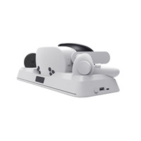 Support de charge de lumière colorée KJH compatible avec les contrôleurs de charge Meta Quest 3S/Oculus Quest 3S VR et le casque simultanément