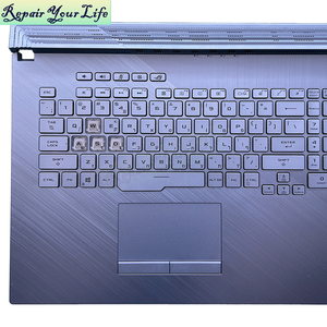 Original New HB <strong>Hebrew</strong> Laptop <strong>Keyboard</strong> for Asus G731 G731GU 0KNR0-661THE00 8-pin RGB Backlight <strong>Keyboard</strong> with Silver Blue C-case - Product Image 3