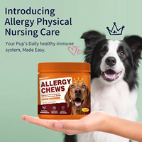 Pereda Alergi OEM Kunyah Lembut untuk Anjing Kucing, Pendukung Imunitas, Vitamin Mineral, Minyak Ikan, Kolostrum, Serbuk Sari Lebah, Alergi Musiman