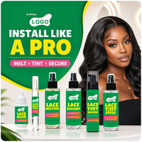 Système d'entretien de perruques en dentelle 6-en-1 : Colle adhésive imperméable + Spray fixateur + Contrôle des bords + Huile de soin du cuir chevelu – Vente en gros OEM