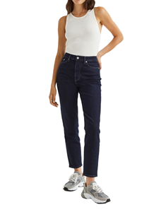 High Quality Summer <b>Animal</b> Print <b>Crystal</b> Belt Pocket Wide Leg Boot Cut Dark Denim Women's Jeans Loose Mid Waist Eco-Friendly - Product Image 1