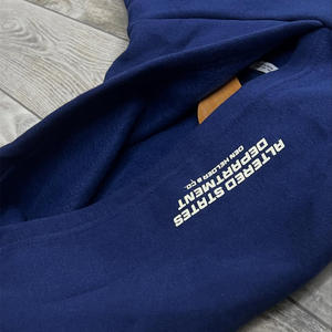 Pull à capuche 100% coton épais pour hommes Survêtement de haute qualité Streetwear avec fermeture à glissière Col à capuche Motif imprimé - Product Image 4