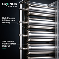 Système de filtration d'eau par osmose inverse industrielle 1000LPH 2000LPH avec contrôle automatique PLC, machine de traitement d'eau pure RO