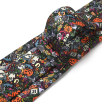 Yili nouveau Halloween hommes cravate citrouille lanterne fantôme crâne imprimer décontracté vacances fête décoration cravate