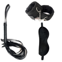 Ensemble de 12 pièces pour bondage : Menottes, Bâillon, Bandeau pour les yeux, Paddle, Pinces à tétons, Plug anal en métal, Jouet sexuel pour adultes, Produit BDSM pour couple