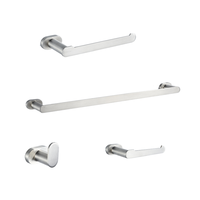 Ensemble de toilette en acier inoxydable 304, 1 — 4 pièces, salle de bains, raccords hygiéniques et accessoires de décoration modernes