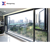 Ventana Moderna Horizontal de Aluminio con Doble Acristalamiento, Aislamiento Térmico, Impermeable, Insonorizada, Resistente a Huracanes, de Acero Inoxidable
