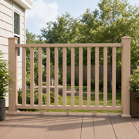 Balustrade de terrasse extérieure Tercel en bois-plastique, poteau de terrasse WPC, garde-corps extérieur imperméable, anti-corrosion et résistant aux UV