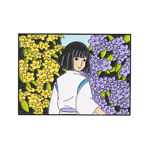 Broche en émail de personnage d'anime moderne, badge en métal de dessin animé d'enfance, épingles de film 'Mononoke' 'Chihiro' 'Haku' 'Totoro' pour - Product Image 6