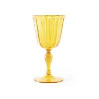 Verres à vin en plastique incassable Excelsa 25 cl jaunes, lot de 6, style campagnard, pour les fêtes