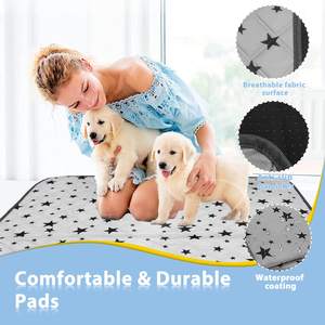 Gran oferta, almohadillas para orinar de cachorro duraderas altamente absorbentes, almohadillas para orinar impermeables reutilizables lavables para perros - Product Image 2