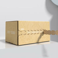 Boîte d'expédition en carton ondulé pliable avec logo personnalisé et bande détachable, emballage postal pour cadeaux, boîte à chaussures