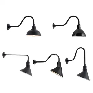 Phong cách Mỹ lớn Retro tường sconce công nghiệp cao màu xanh lá cây rlm vũ trang tường ánh sáng bên ngoài tường chiếu sáng ngoài trời không thấm nước ETL