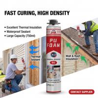 Kit de mousse isolante en polyuréthane haute densité à séchage rapide pour l'étanchéité thermique des murs et des toits pour la construction