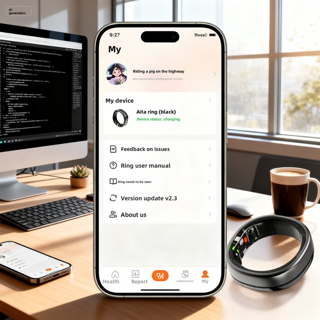 Smart Ring IoT Integration Customizable Hardware Source Code Included for Real-Time Monitoring Heart Rate Blood Pressure Oxygen