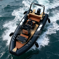 Bateau pneumatique rigide à coque en aluminium de conception européenne, haute vitesse, en PVC ou Hypalon, 580 cm, avec moteur hors-bord