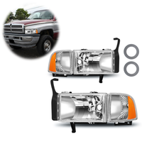 Phares LED durables en ABS 12V 6000K |   Feux avant automatiques Plug+Play haute performance pour Dodge Ram 1500 2500 3500 de 1994 à 2002